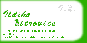 ildiko mitrovics business card